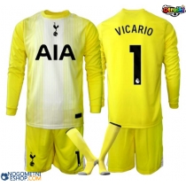 Otroški Nogometni dresi Tottenham Hotspur Guglielmo Vicario #1 Vratar Tretji 2025-26 Dolgi Rokav (+ Kratke hlače)